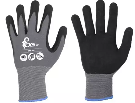 CXS ICA Nitrile Foam Work Gloves black/grey - Pinnoitetut työkäsineet - 3410-099-810 - 1