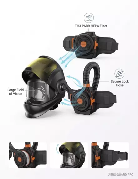 Safetop Airflow PR010 Puhallinpaketti - Moottoroidut puhallinsuojaimet - 70600 - 2