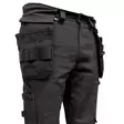 BoSafety Carbon+ cotton stretch trousers black with detachable tool pockets - Hanging-Pocket Work Trousers with Logo | Protecton - TR-CARBONPLUS-0200 - 5