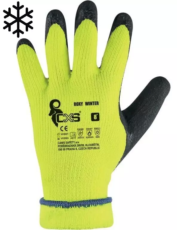 CXS Roxy winter glove Latex Yellow - Talvityökäsineet - 3700-010-160 - 1