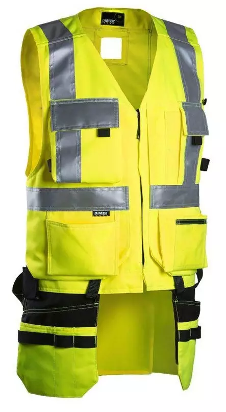 Dimex 6320 Hi-Vis hanging pocket Vest - HIVIS VEST - 6320 - 1