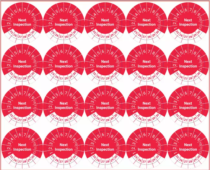 Next inspection| 25mm - Tarkastukset putoamissuojaimille - 9900010 - 1