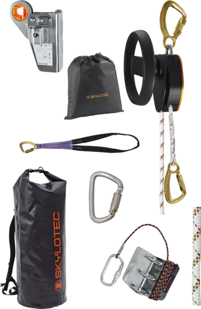 8-osainen pelastussarja tasotyöskentelyy - Pakkaukset putoamissuojaimille - SET-085-01 - 1