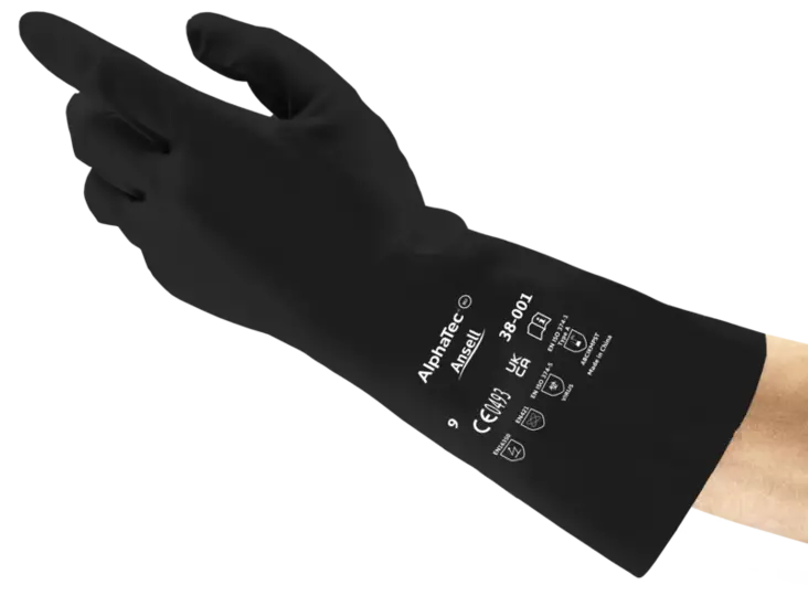 38-001 antistatic butyl chemical protective gloves - Kemikaalisuojakäsineet - 38-001 - 1