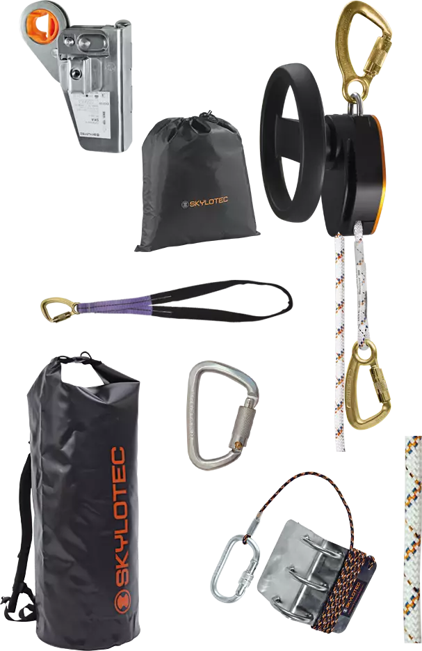 8-osainen pelastussarja tasotyöskentelyy - Pakkaukset putoamissuojaimille - SET-085-01 - 1