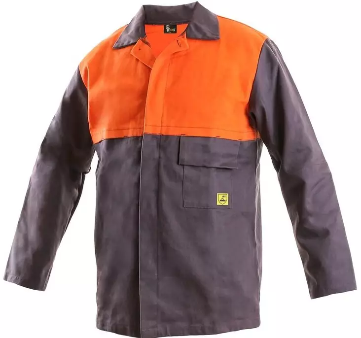 CXS Welder's Jacket fire protection grey/orange - FLAME RESISTANT JACKETS - Mofos-001 - 1