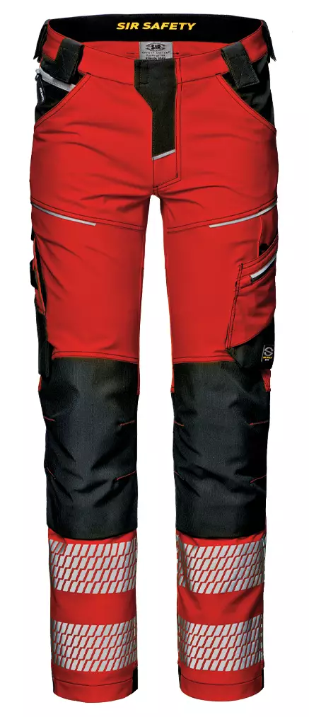 4-way stretch| LK2 | HiVis Red - HIVIS TROUSERS - MC2061 - 1