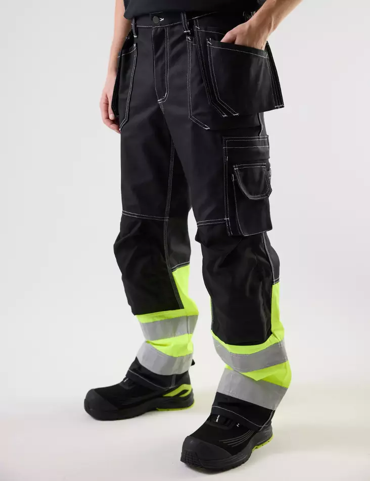 Top Swede 2515 Craftsmen Trousers Hi-Vis Class 1 - HIVIS TROUSERS - 2515-51 - 1
