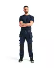 33% Cotton | 260g/m² - Hanging-Pocket Work Trousers with Logo | Protecton - 17501832 - 2