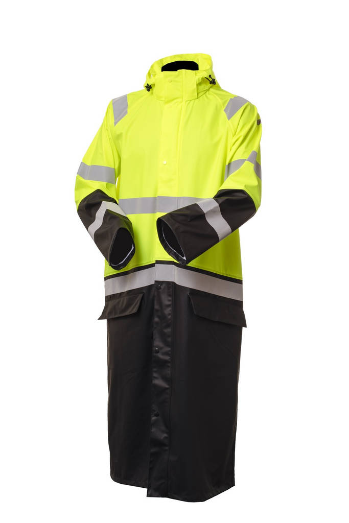 Priha 4312 Hi-Vis Raincoat long Yellow - Sadetakit - 4312 - 1