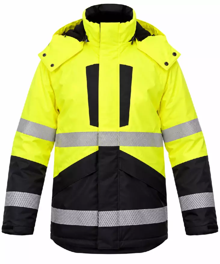Bosafety Oxford ProShell Class 3 Winter Jacket Hardshell - High Visibility Winter Jackets EN ISO 20471 Class 1–3 - WJ-GALAXY-C3-0402 - 1