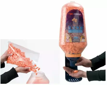 3M 1100R korvatulppatäyttöpussi 500 pr - Kuulosuojaimet Kypärään Passiiviset - 7100100263 - 2