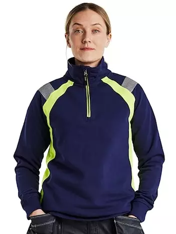 Half Zip| 100% Cotton - Naisten työcolleget ja Fleecet - 3403 - 1