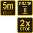 Roll Measure 5m/25mm Vorel - Mittaus - 10063 - 4