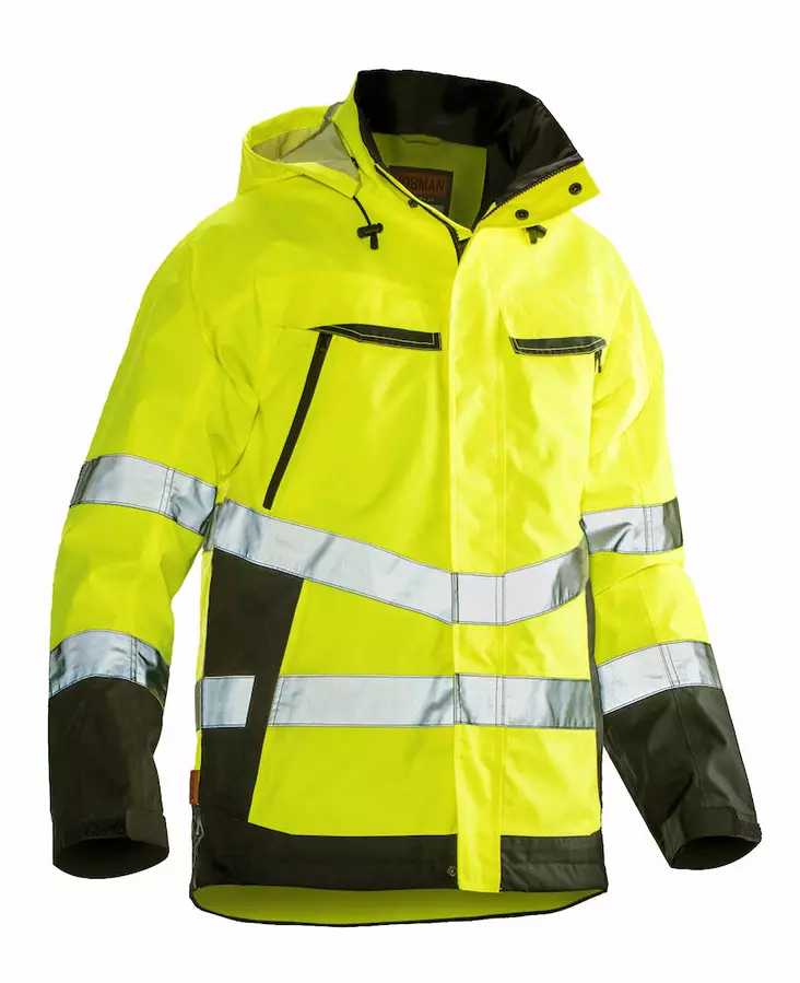 Jobman 1283 Waterproof Shell Jacket Hi-Vis - JACKETS HIVIS - 1283 - 1