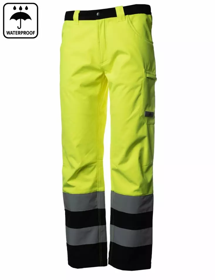 Priha 4343 Hi-Vis Softshell Pants Yellow - WINTER TROUSERS - 4343 - 1