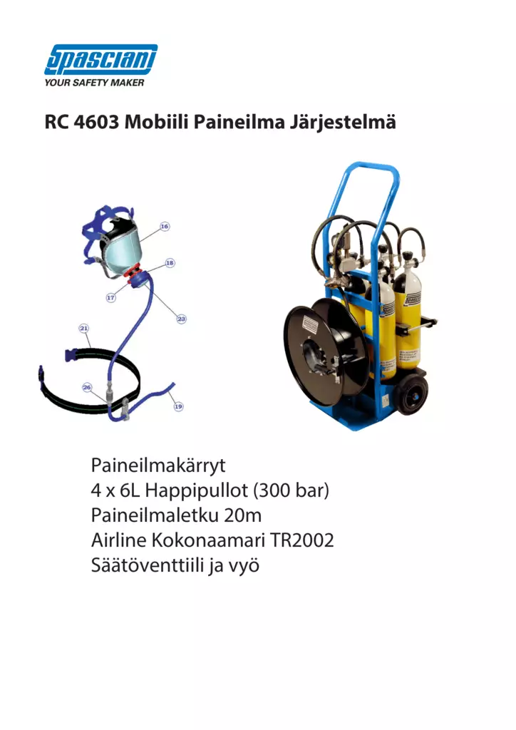 Spasciani Mobiili paineilma järjestelmä - Moottoroidut puhallinsuojaimet - RC4603 - 1