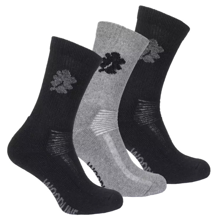 Woodline Allround Merino wool socks 3pack - Work Socks - 30000193 - 1