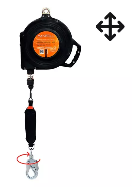 Safetop Maxiroll kelautuva vaijeritarrain 15m HV - Kelautuvat tarraimet - 80815 - 1