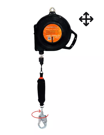 Safetop Maxiroll kelautuva vaijeritarrain 35m HV - Kelautuvat tarraimet - 80835 - 1
