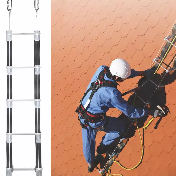 Nojaava kattoköysitikas teräsvaijerilla 5 m Probelt DL014 - Köysitikkaat - DL01405 - 1