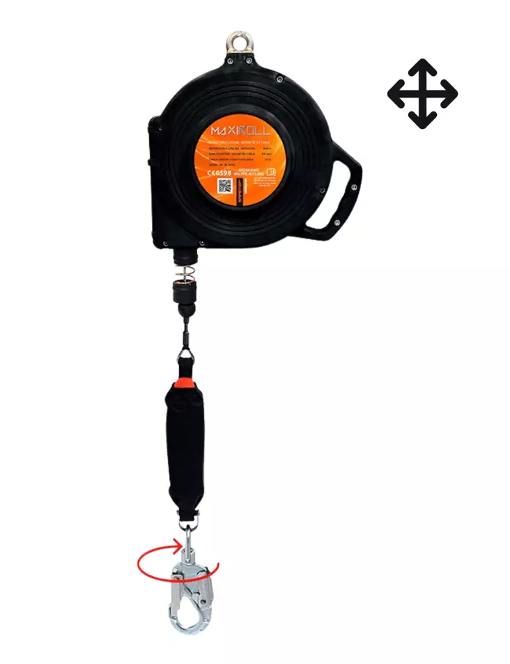 Safetop Maxiroll self-retracting wire lifeline 25 m - Kelautuvat tarraimet - 80825 - 1
