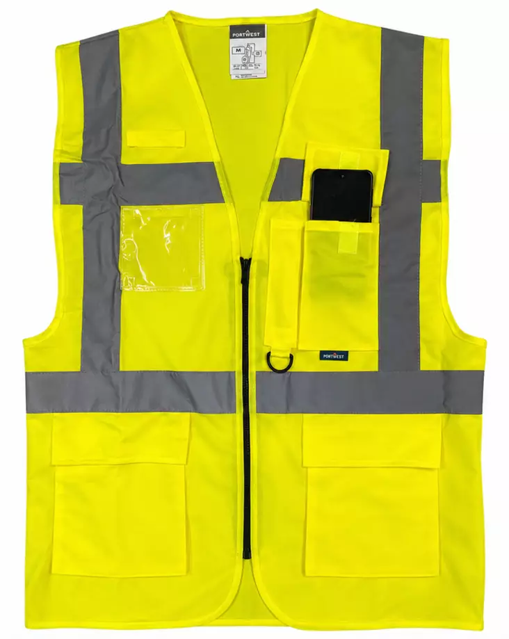 Portwest S476 Huomioliivi taskuilla ja vetoketjulla - Huomioliivit - S476 - 1