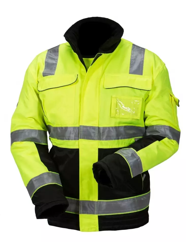 Priha 4076 Huomio Talvitakki kelta/musta - Huomiotalvitakit EN ISO 20471 - 4076 - 1