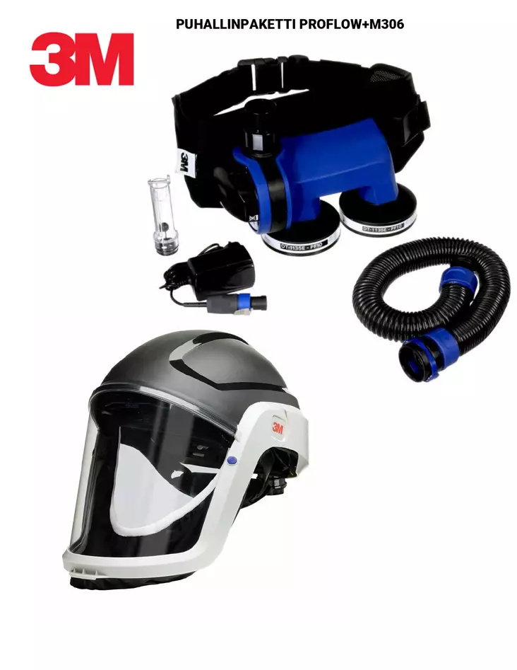 PF-619E | M-306 | 2kpl P3 suodattimia - Powered air purifying respirator - 619306 - 1