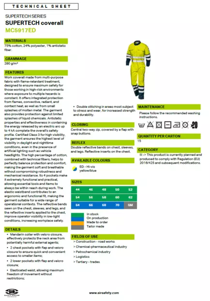 Sir Safety supertech umpihaalari - Hitsarin haalarit - MC5917 - 2