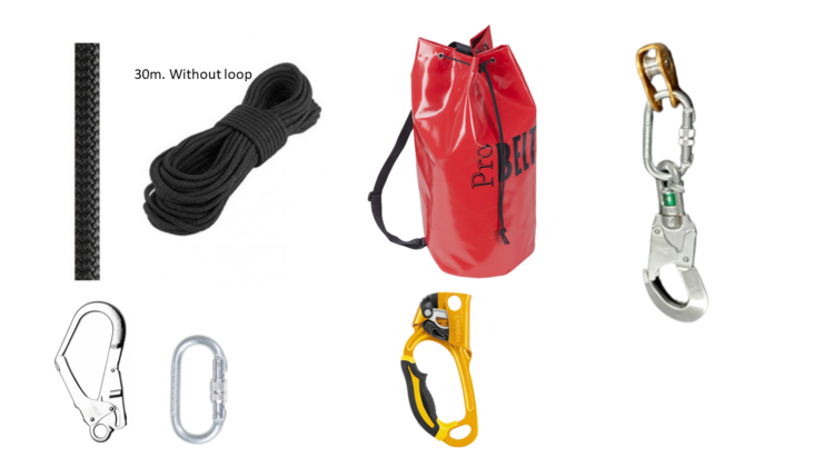 Sääsuojan vetoköysipaketti 30m Probelt - Pakkaukset putoamissuojaimille - 999558 - 1