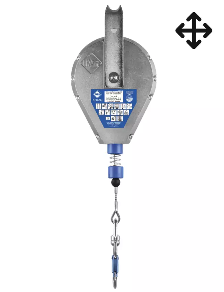 Kelautuva vaijeritarrain Ikar 18m vaaka pysty alumiinikotelolla - Kelautuvat tarraimet - 41-H-18 - 1