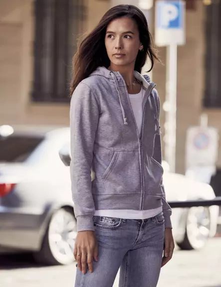 Clique Basic Women's Hoodie Zip black - Naisten työcolleget ja Fleecet - 021035-99 - 1