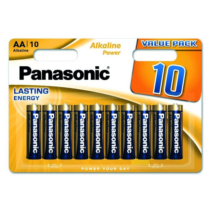 Battery Panasonic alkaline power AA 10 - LIGHTING ACCESSORIES - 231559 - 1