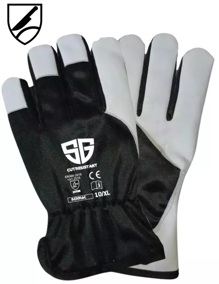 SG1016C Viiltosuojakäsine E Nahka-Kangas - Viiltosuojakäsineet - SG1016C - 1