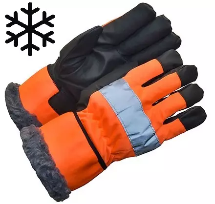 Talvityökäsine Teddy karvavuori PU T109ARMH Oranssi - Talvityökäsineet - T109ARMH - 1