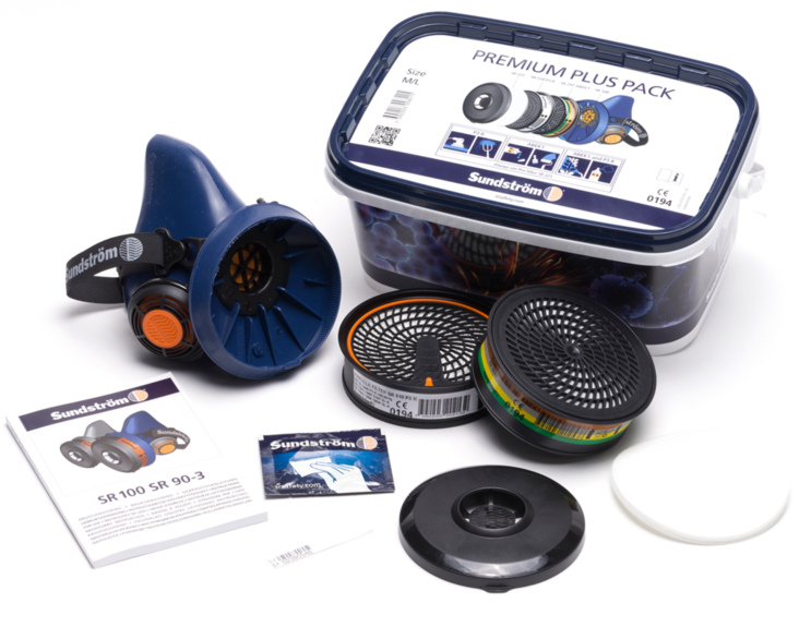 Puolinaamari Sundström SR 100 M/L Premium Plus Pack / ABEK - Puolinaamarit - SR100PREMPLUSPACK - 1