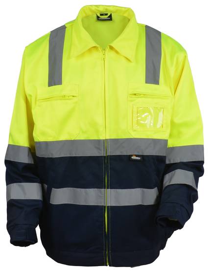 Vizwell VWTC06 Huomio Työtakki Kelta Sininen - Huomiotakit - VWTC06BYN - 1