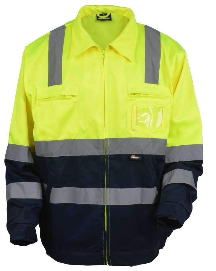 Vizwell VWTC06 Huomio Työtakki Kelta Sininen - Huomiotakit - VWTC06BYN - 1