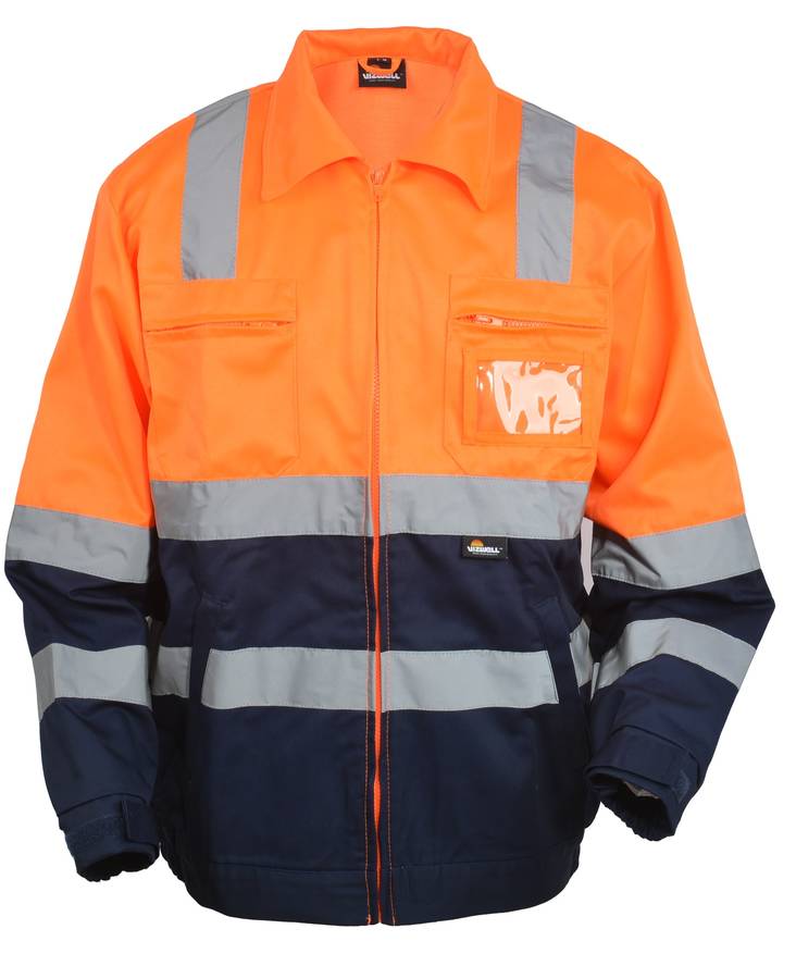 Vizwell VWTC06 Hivis Jacket orange/navy - JACKETS HIVIS - VWTC06BON - 1