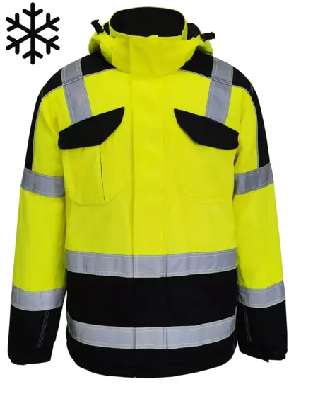 Vizwell Olso Hi-Vis Winter Jacket - High Visibility Winter Jackets EN ISO 20471 Class 1–3 - VW-OSLO - 1