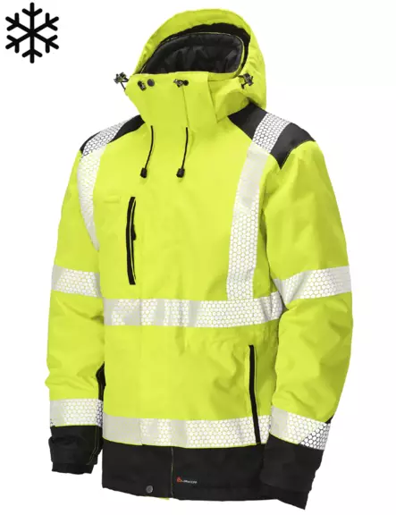 L.Brador Hi-Vis Winter Jacket 430P FlexiComb - High Visibility Winter Jackets EN ISO 20471 Class 1–3 - 430P - 1