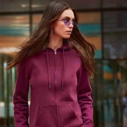 B&C Queen Women's Zipped Hoodie - Naisten työcolleget ja Fleecet - WW03Q - 2