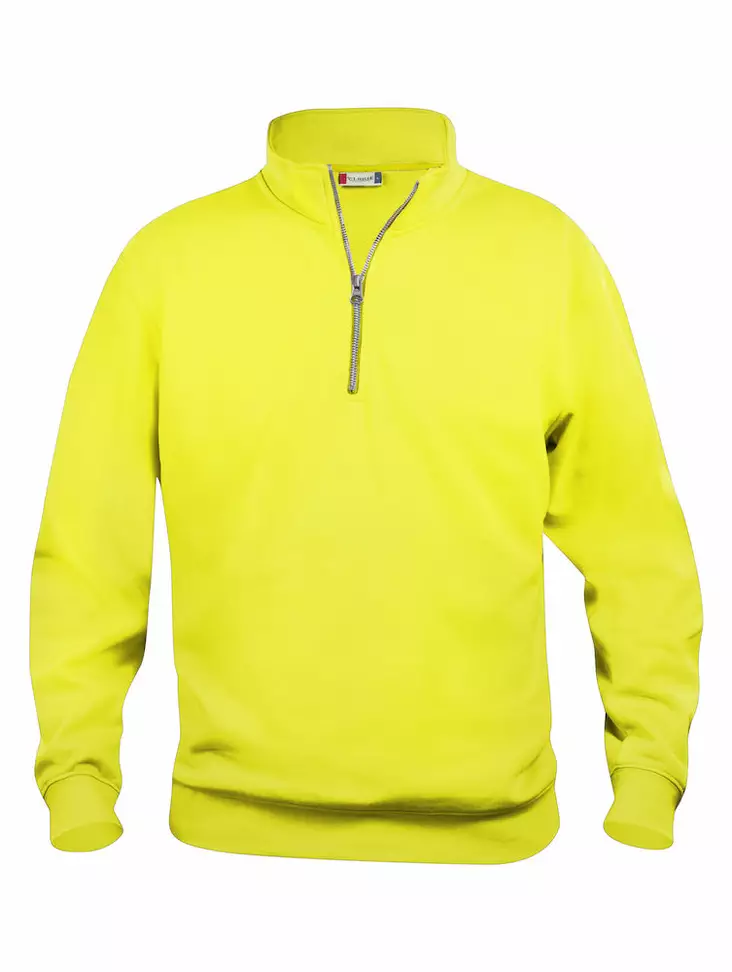 Clique Basic Half Zip Sweatshirt hivis - HIVIS SWEATSHIRT | FLEECE - 021033-HIVIS - 1