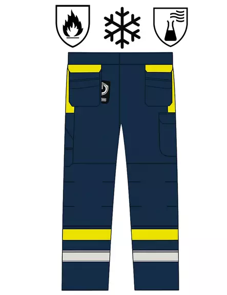 Dapro Multinorm FR Hi-Vis Winter Work Trousers - FLAME RESISTANT TROUSERS - FR4.1.WINTERPANT - 1