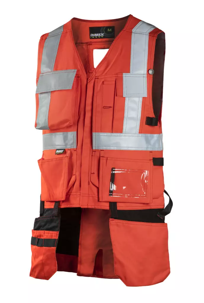 Yhteensopiva Turvavaljaan kanssa| RED - HIVIS VEST - 6320LU. - 1