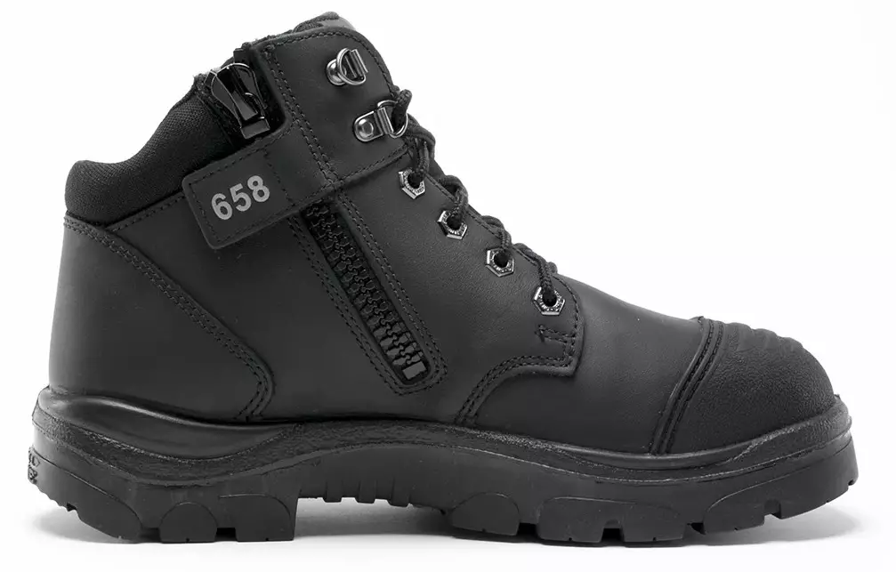 STEEL BLUE Safety Boot PARKES ZIP BLACK TPU SC S3 Mid high 95mm