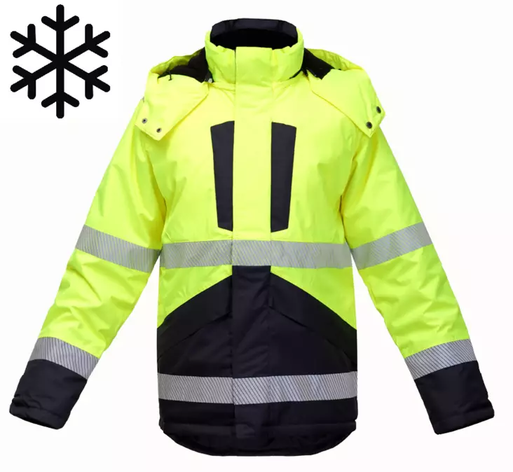 Bosafety Oxford ProShell Class 3 Winter Jacket Hardshell - High Visibility Winter Jackets EN ISO 20471 Class 1–3 - FB-8966_OX - 1