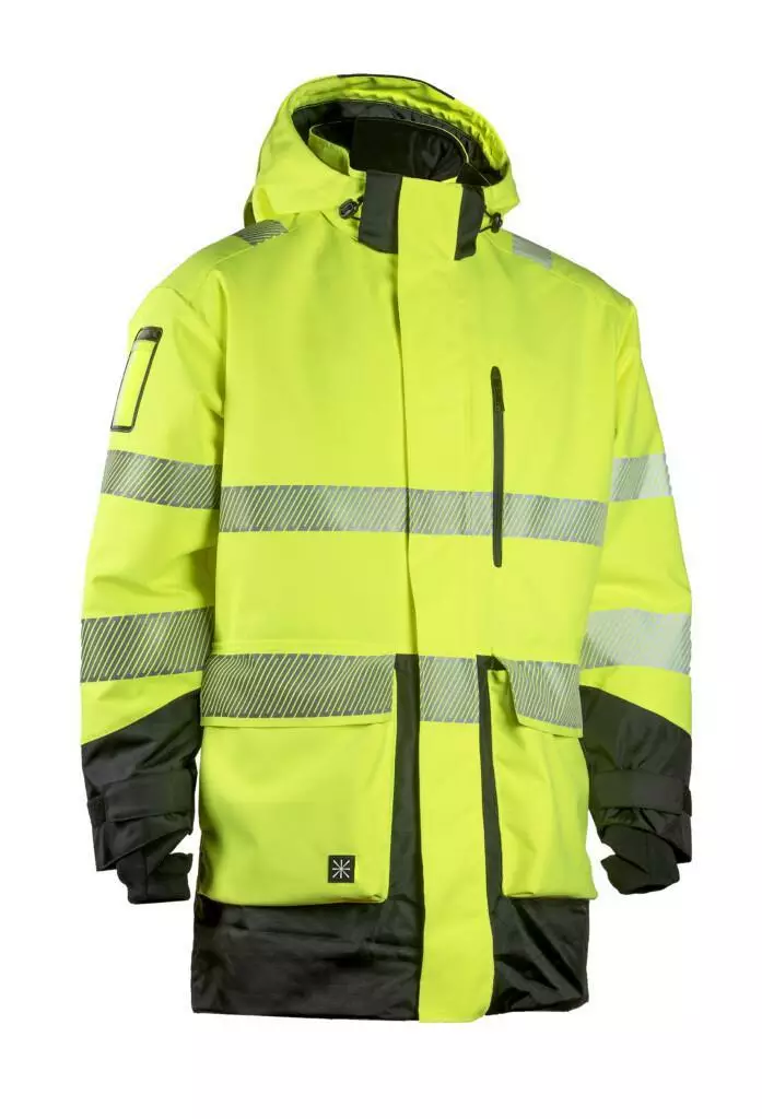 Dimex 6159Y Hi-Vis Parka Winter Jacket - High Visibility Winter Jackets EN ISO 20471 Class 1–3 - 6159Y - 1