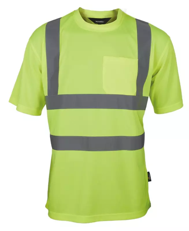 Vizwell VWTS03B Huomio T-paita keltainen - Huomiopaidat - VWTS03BY - 1